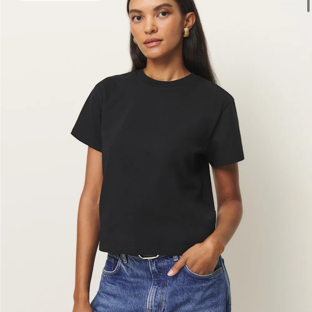 Reformation Black Short Sleeve Tee
